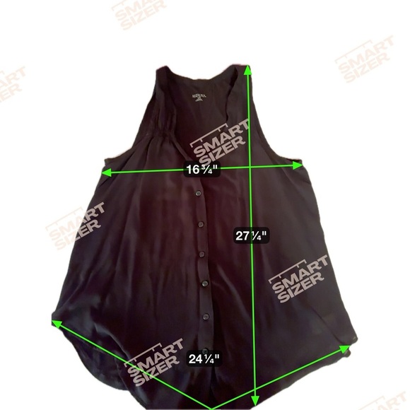 Mossimo Supply Co. Black Button-Down Tank Top - Picture 7 of 9